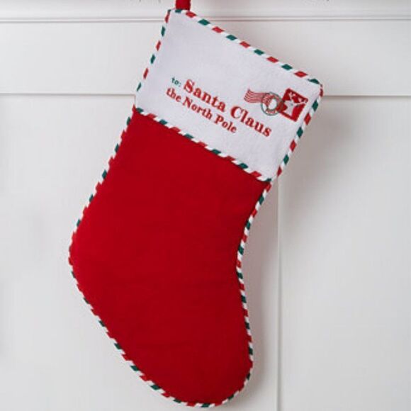 Holiday Lane Post Card Stocking - Picture 1 of 1